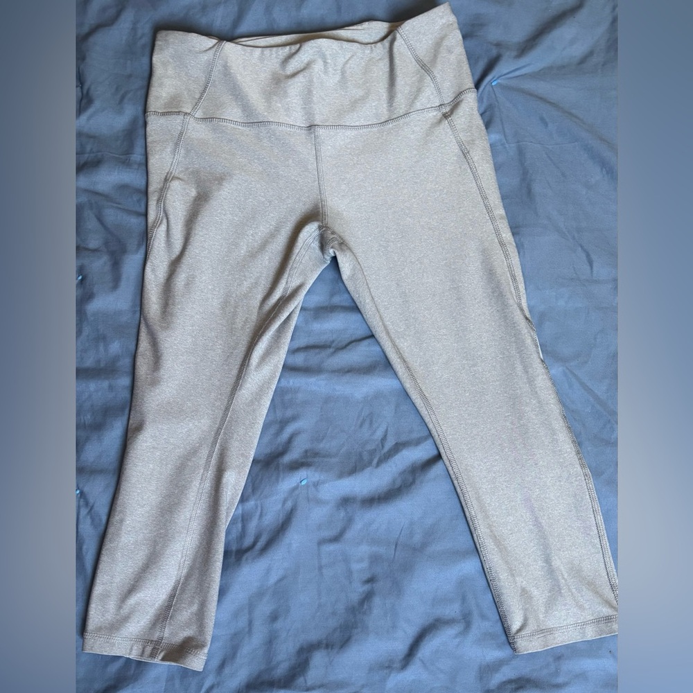 RBX Gray Capri Pants with Elastic Waistband Size L